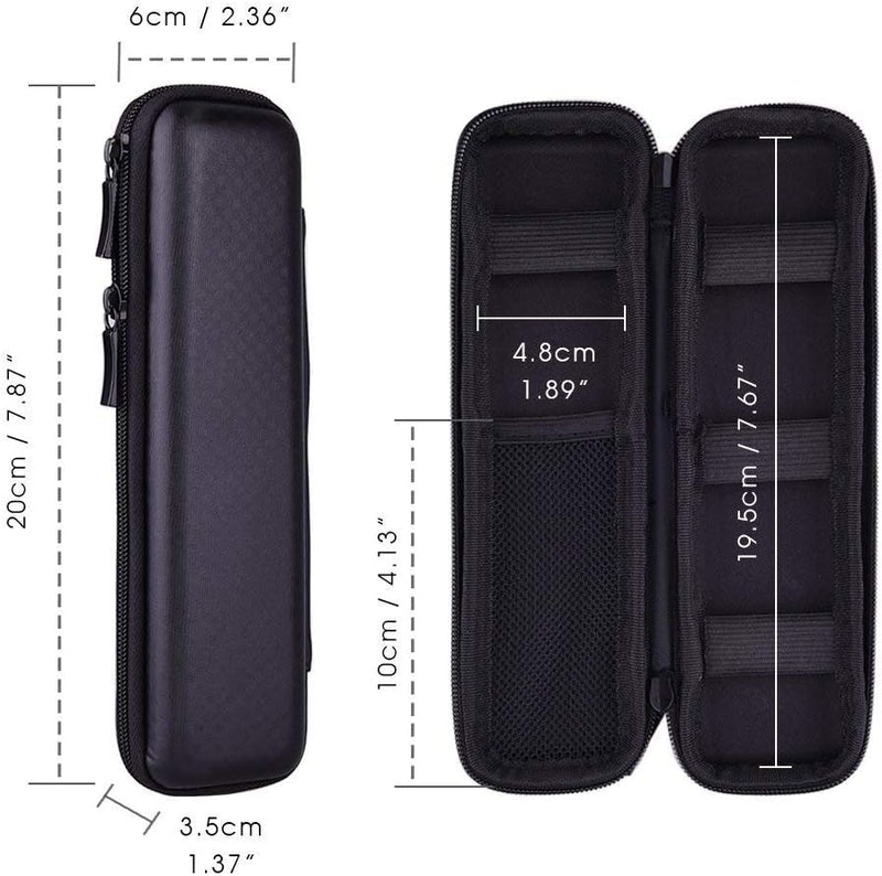 Black Hard Pencil Case EVA Hard Shell Pen Case Holder for Executive Fountain Pen and Stylus Touch Pen