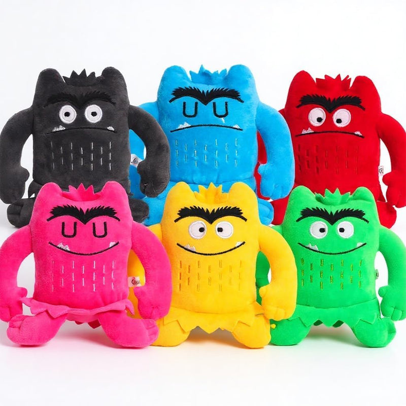 Colour Monster Plush Toys for Kids Age 4+, Emotional Development Soft Dolls, Sad Blue & Happy Yellow Cute Monster Stuffed Animals, Ideal Birthday, Holiday Gifts & Kids Room Decor