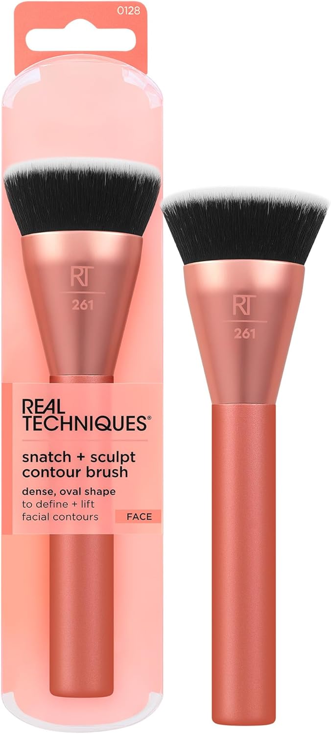 Real Techniques Bubble Blending Makeup Brush, Multipurpose Face Brush for Liquid, Cream, & Powder Products, Unique Bubble Brush Head, Synthetic Bristles, Vegan & Cruelty Free, 1 Count
