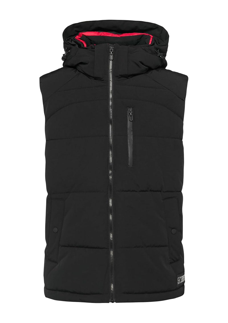 s.Oliver Men 2150478 Puffer vest with removable hood