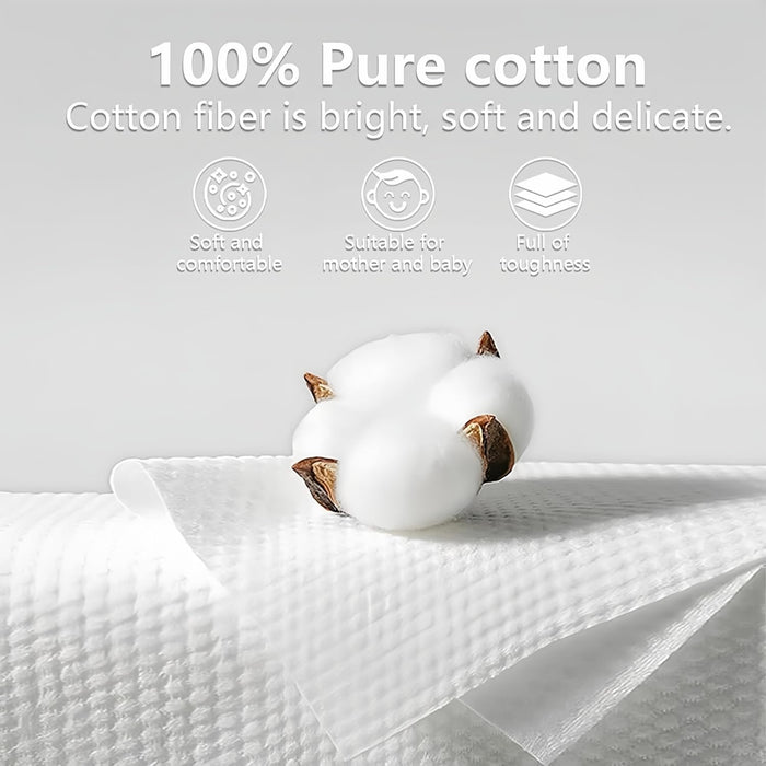 3 Packs Disposable Face Towel ，Lint-Free Biodegradable Clean Towels, Soft Dry Wipe Facial Tissue,for Cleaning Face Makeup Removing Travel
