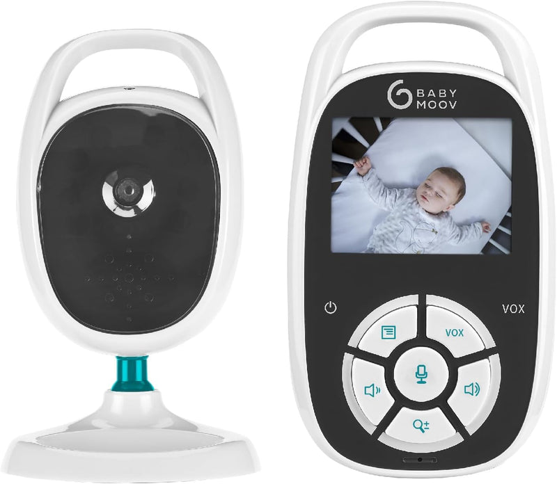 Babymoov YOO-See video baby monitor, 2.4 inch display, night vision, zoom function, intercom function, VOX function