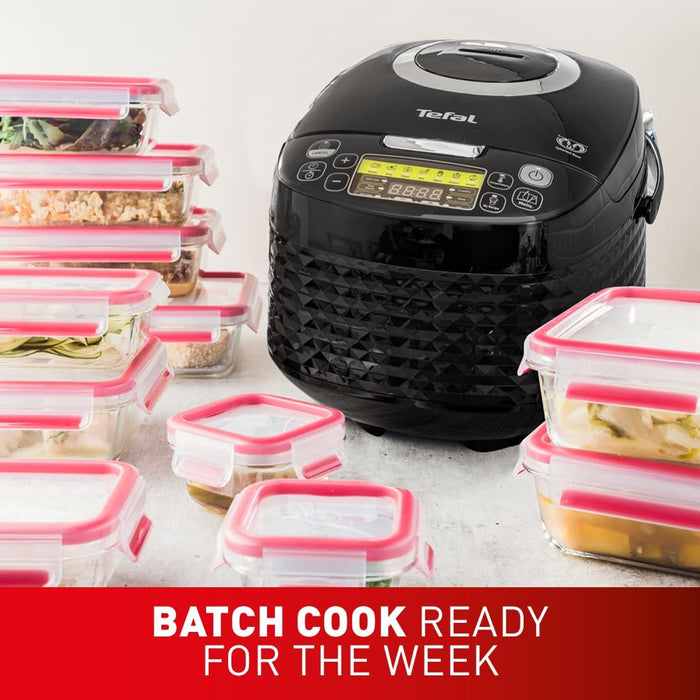 Tefal SpheriCook 16-in-1 Multicooker, Slow Cooker, Rice Cooker, Steam, Keep Warm, Browning, Dishwasher Safe Bowl, 16 programs, 5 Litres, Black, 750 Watts, RK745840