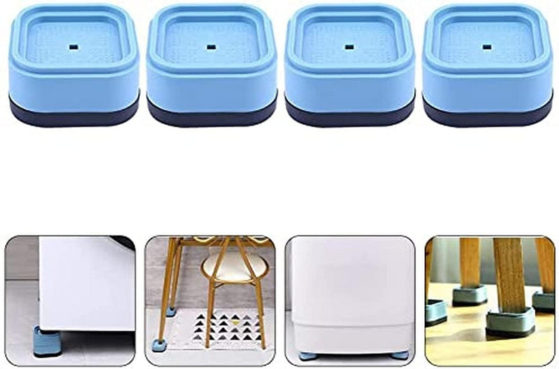SHIDHMI 4PCS Anti-Vibration Mat Washing Machine Vibration Damper Non-Slip Washer Shock-Absorbing Pad Washing Machine Mat for Dryer Washing Machine Table Desk