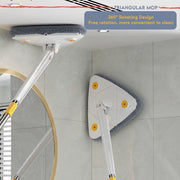 Floret 360 Triangle Mops for Floor, Push-Pull Automatic Self Squeezing Mop,Microfiber Dust Flat Cleaning Kitchen Mops for Floor Wall Window