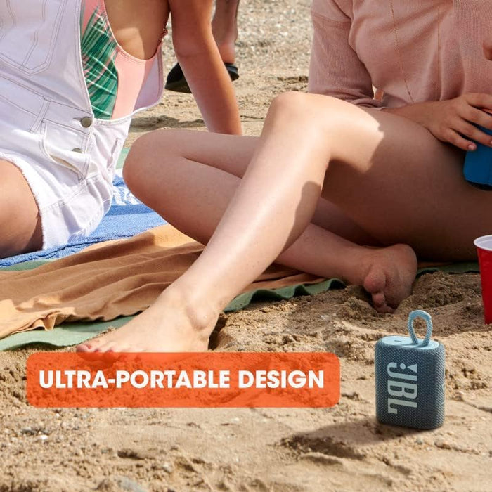 JBL Go 3 - for Portable Use - Speaker with Bluetooth - Built in Battery Waterproof and Dustproof - Blue - Includes Storage Pouch
