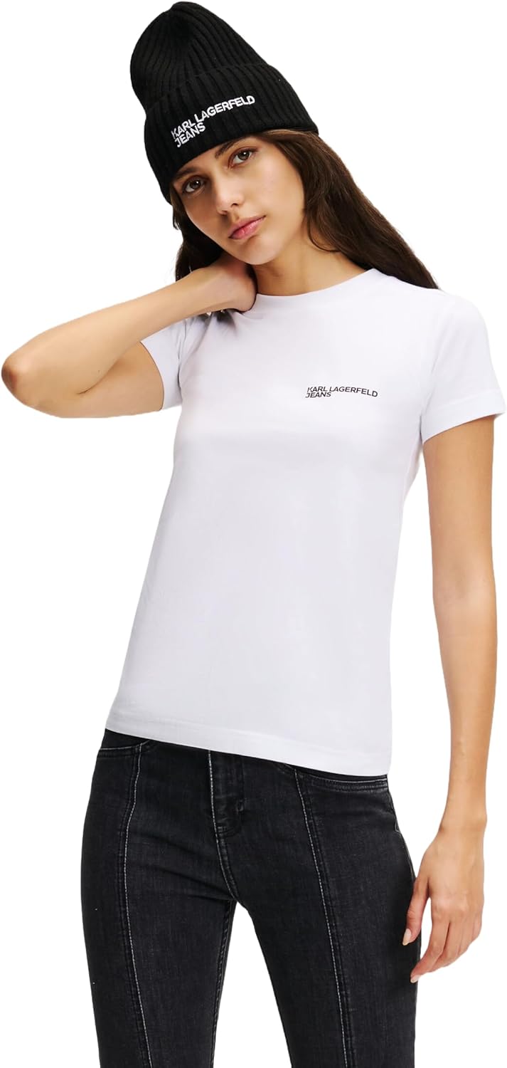 Women's Klj Slim Fit Tee T-Shirt - White