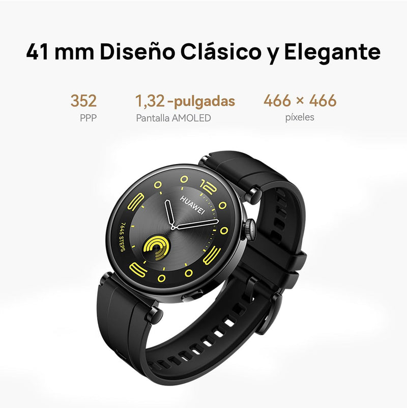 HUAWEI Watch GT4 46mm Smartwatch, Upto 2-Weeks Battery Life, Dual-Band Five-System GNSS Positioning, Pulse Wave Arrhythmia Analysis, 24/7 Health Monitoring, Compatible with Android & iOS, Black