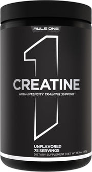 Rule 1 Creatine Powder Pure Micronized Creatine Monohydrate for High-Intensity Exercise and Lean Body Mass Support, Flavored and Unflavored (60 Servings, Fruit Punch) - Unflavored 75 Servings