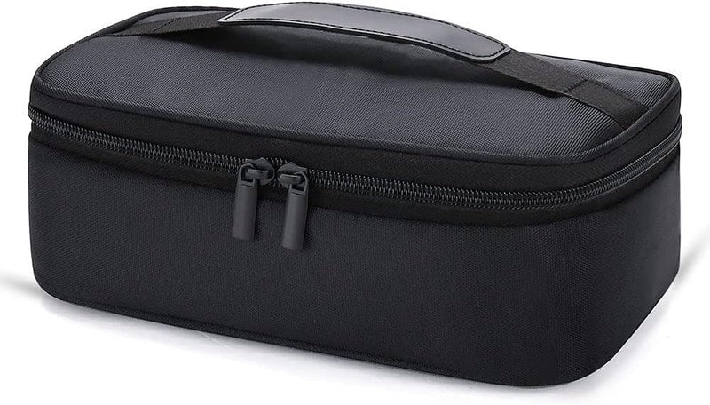 Small Lunch Bag for Men Women Insulated Lunch Box Mini Lunchbox Thermal Lunch Boxes Adult Lunch Pail Petty Food Containers Portable Cooler Bags Reusable Snack Bag Loncheras Para Hombres Black