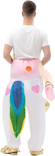 TERRIFI Inflatable Unicorn Costume for Kids, Funny Blow Up Christmas Fancy Dress Cosplay Suit for Party Festival Masquerade