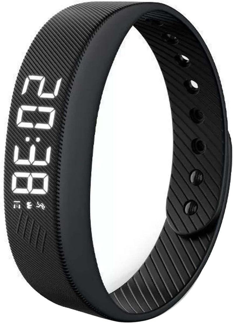 Alarm Clock Watch Bracelet, New Silent Vibration Wake-Up Wristband Vibration Alarm Reminder Watch, Quiet Vibrations Alarm Clock Bracelet Portable Alarm Clocks with Adjustable Strap Black