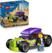 City Hot Rod 60485 Race Car Toy, Driver Minifigure & Folding Roof, Fine Motor Skills Set, Gift for 5+ Year Old Boys & Girls, 81 Pieces