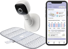 Hubble Nursery View Premium 5 Inch Video Baby Monitor with Room Temperature Sensor, Two Way Talk, Digital Zoom, Soothing Nature Sounds - White