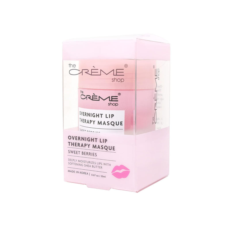 The CrÃ¨me Shop Overnight Lip Therapy. Plumping & Softening Mask. Dry Cracked Lip Balm Repair. Made In Korea. Sweet Berries