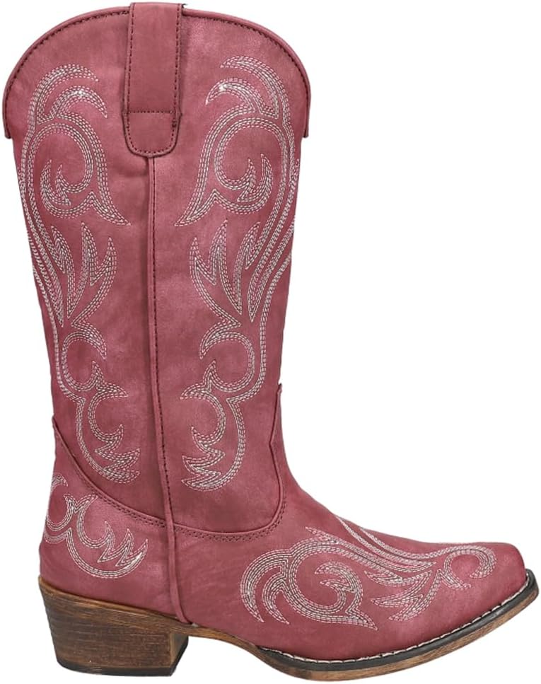 Riley Round Toe Cowboy Boots womens Western Boot - Red