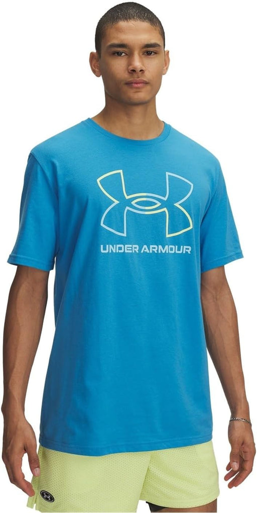 Mens Men's UA Foundation Short Sleeve UA GL FOUNDATION UPDATE SS (pack of 1) - Ether Blue / Sonic Yellow / Stream