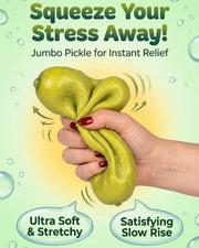 SLEEPHEAD11in Pickle Squishy, Jumbo Squishy Pickle Giant Big Realistic Pickle Moldable Soft Squishys Slow Rising Stress Ball for Anxiety Stress Party Favor for Adults