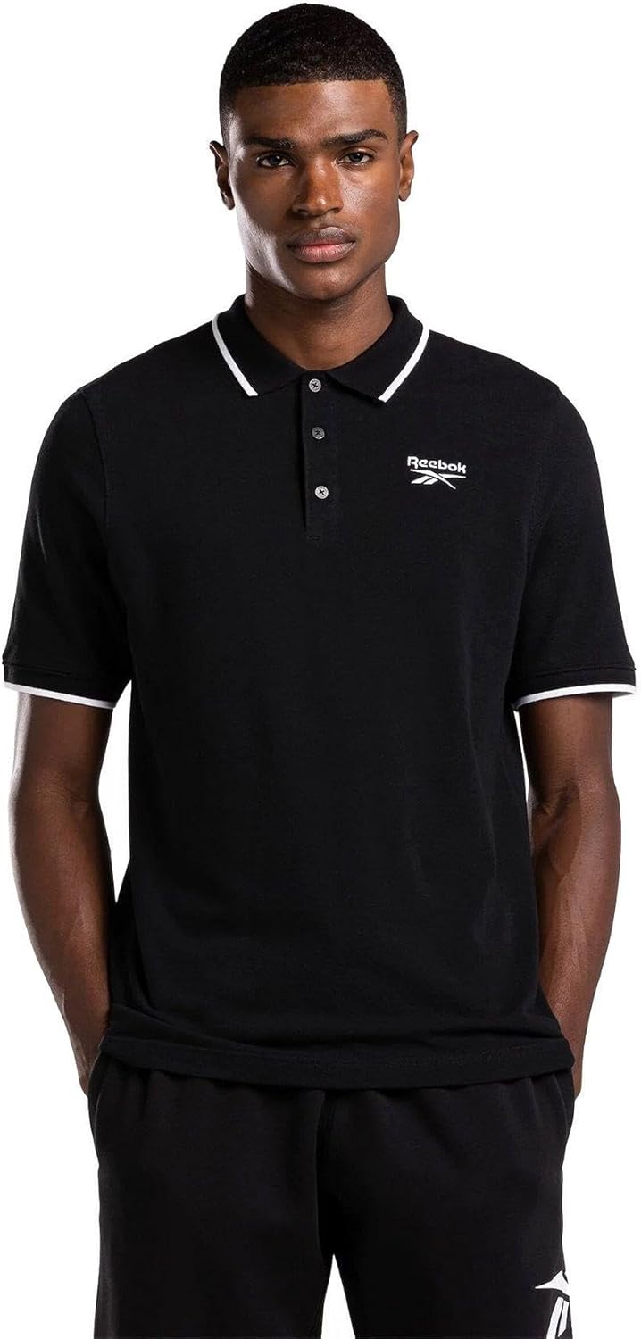 mens Identity Small Logo Polo Polo Shirt - Black