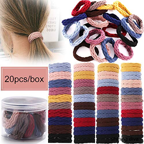 Shining Diva Fashion 20pcs/Box Combo Latest Stylish Elastic Hair Accessories Hair Bands for Women and Girls (11988hb), Multicolor, one