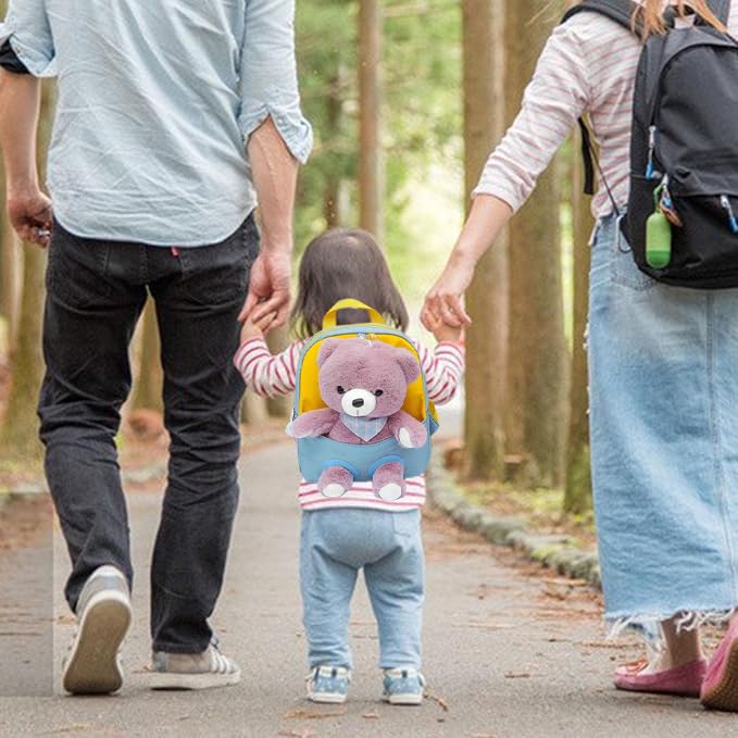 BananaHome Toddler Backpack Stuffed Animal Kids Cute Cartoon Schoolbag Lightweight Bookbags Daypack School Backpack with Adujustable Strap Small Preschool Purse for 2-6 years Boys Girls