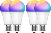 1Pcs Smart Led Bulb E27 Remote Control Color Adjustable Light Works With Amazon Alexa/Echo Google Home/Assistant Ifttt 190V/240V 10W 3000K 800Lm, Wi-Fi - 4 PACK