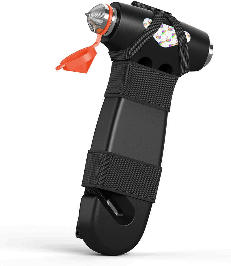 BSUXMAFG Car Safety Hammer, 3-in-1 Emergency Escape Tool with Window Breaker and Seat Belt Cutter, Safety Emergency Car Escape Tool for Car, Office, Home, Black