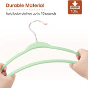 Red Dot Gift® 15-Pack Baby Velvet Hangers 11Inch - Nursery Clothes Hangers Non Slip Toddler Hangers, 360 Chrome Swivel Hook (Pink)