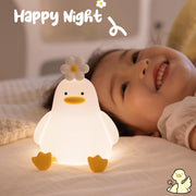 OBABO Cute Panda Night Light, LED Squishy Novelty Animal Night Lamp, Food Grade Silicone 3 Level Dimmable Breastfeeding Nursery Nightlight for Room Decor, Cute Gifts Stuff for Boys Girls (Style2) - Style2