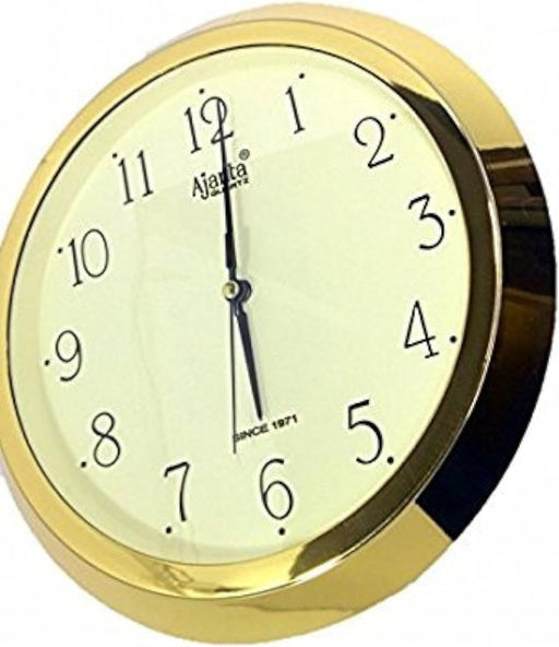 Ajanta Quartz Analog Wall Clock (Golden) 43.5 Cm X 31.4 Cm X 8.3 Cm,Plastic