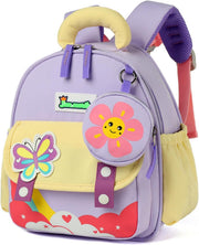 Age 1-3 Toddler Backpack Boy Girl Kids Baby Anti-lost Bag Cute Animal Children Kindergarten Angel Schoolbag - Purple