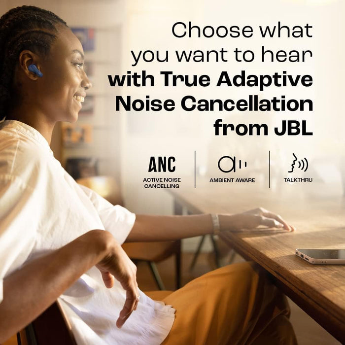 JBL Live Pro 2 True Wireless Noise Cancelling Earbuds, JBL Signature Sound, Smart Ambient, 40H Battery, 6 Microphones, Oval Tube, Multi-Point Connection, IPX5 Water Resistant - Black, JBLLIVEPRO2BLK