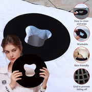 Silicone Face Massage Pillow,SPA Beauty Face Relax Headrest,Salon Skin Care Soft Overlay Travel Head Support,Black - Black