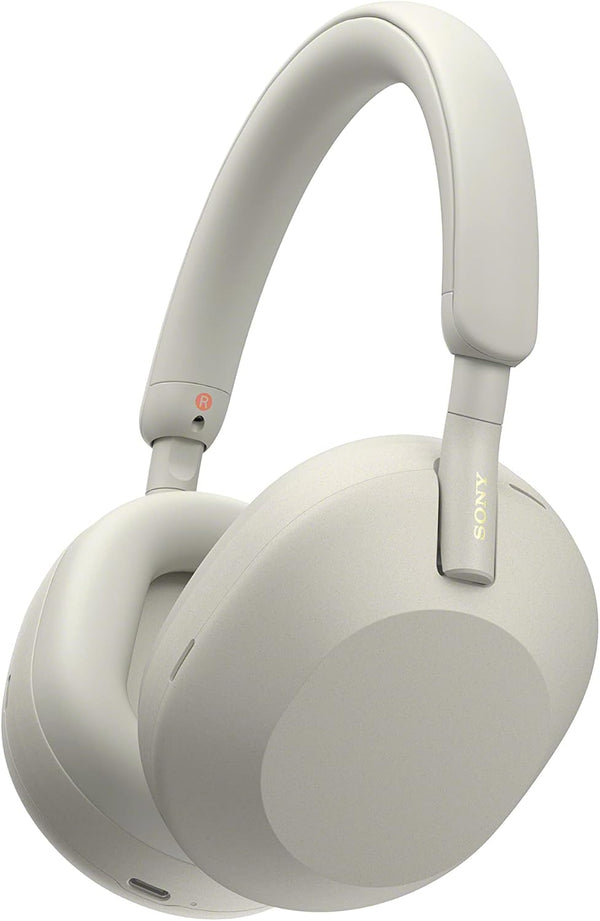 Sony WH-1000XM5 Noise Cancelling Wireless Headphones, Hi-Res Audio, Best Phone Call Quality, 30 Hours Battery Life, Wearing Detection, Alexa Voice Assistant, Black, UAE Version - 1-Year warranty - Silver