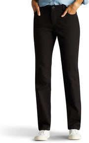 womens Instantly Slims Classic Relaxed Fit Monroe Straight Leg Jean Jeans - Black