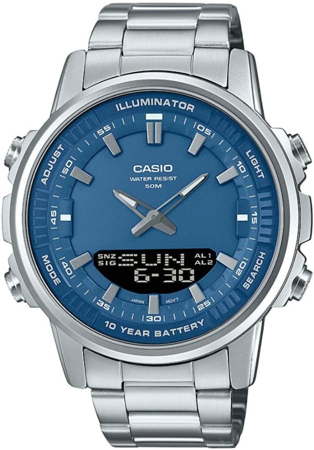 Stainless Steel Band Analog Digital - Blue