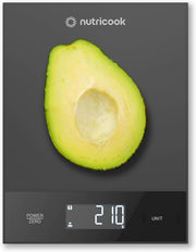 Nutricook Food Scale, 11lb Digital Kitchen Scale, Weight in Grams and Ounces (1g Precise) for Baking, Cooking, Nutrition and Meal Prep, Tare Function - Black