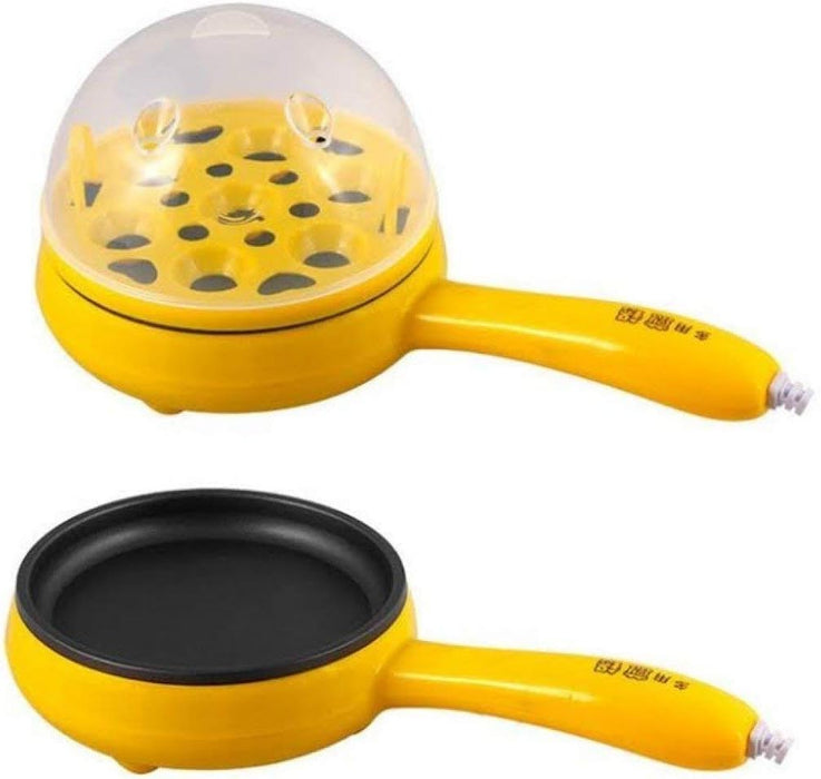 generic Automatic 2 in 1 Multi Functional Electric 7 Egg Boiler Roaster Heater Fryer/Egg Cooker/Steamer with Non-Stick Frying Pan (Multicolour)