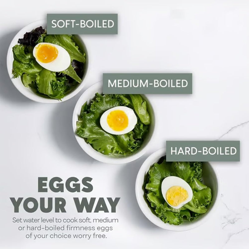 Etercitenal Effortless Egg Cooking With The Ultimate Stainless Steel Egg Cooker, Hard Boiled Eggcooker, Rapid Eggs Cooker - Effortless Eggperfection, Eggboiler Poacher With Auto Shut Off (1 PC)