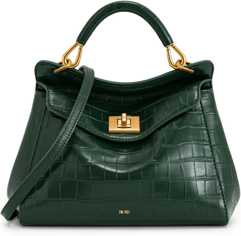 Women's Lucia Classic Top Handbag - Green Croc