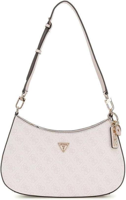 Womens Noelle Top Zip Shoulder Bag Handbag - White