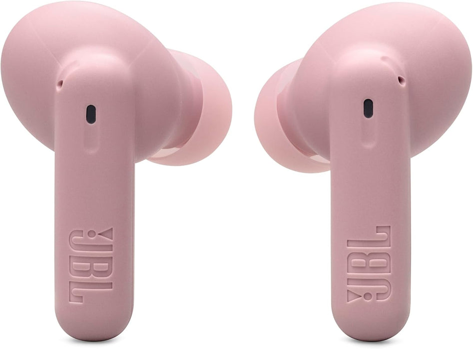 JBL Vibe Beam 2 - True Wireless Noise Cancelling Earbuds Pure Bass Sound & Smart Ambient Technology, 4mics for Crisp, Clear Calls, up to 40Hrs of Playback, IP54 Dust & Water Resistant (Pink)
