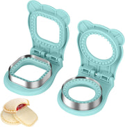 Uncrustable Sandwich Maker 2 Pack, Square and Circle Shape Sandwich Cutter and Sealer, Cookie Cutters, Perfect for Family Breakfast, PB&J, Lunch Box, Bento Box, Bread, Pies, Pancakes