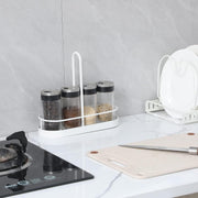 KASTWAVE Rustic Coffee Bar Organizer Caddy for Countertop - Stylish Storage for Cups, Napkins & Coffee Bags - White Disposable Cup Holder & Accessory Decor