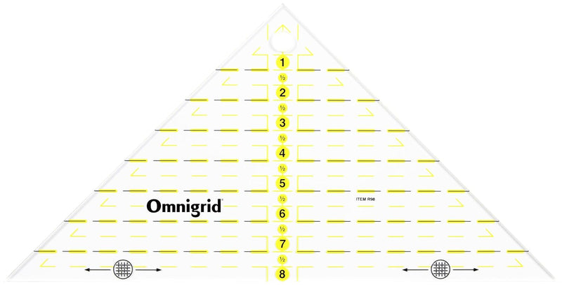Omnigrid Ruler 1x6" - Triangle 8"