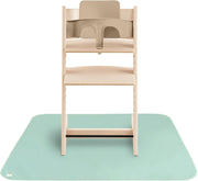Baby Splat Mat 42.5x42.5 Inch (Fog) Water Resistant for Under High Chair and Infant Play - Roman Green