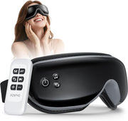 Eyeris 1 - Eye Massager with Heat, Remote, Compression, Temple Massager for Migraine, Gifts for Mom, Heated Eye Mask for Relax, Reduce Eye Strain, Dry Eyes, Eye Bags, Sleep Mask for Eye Care - blackone 1 Count (Pack of 1)