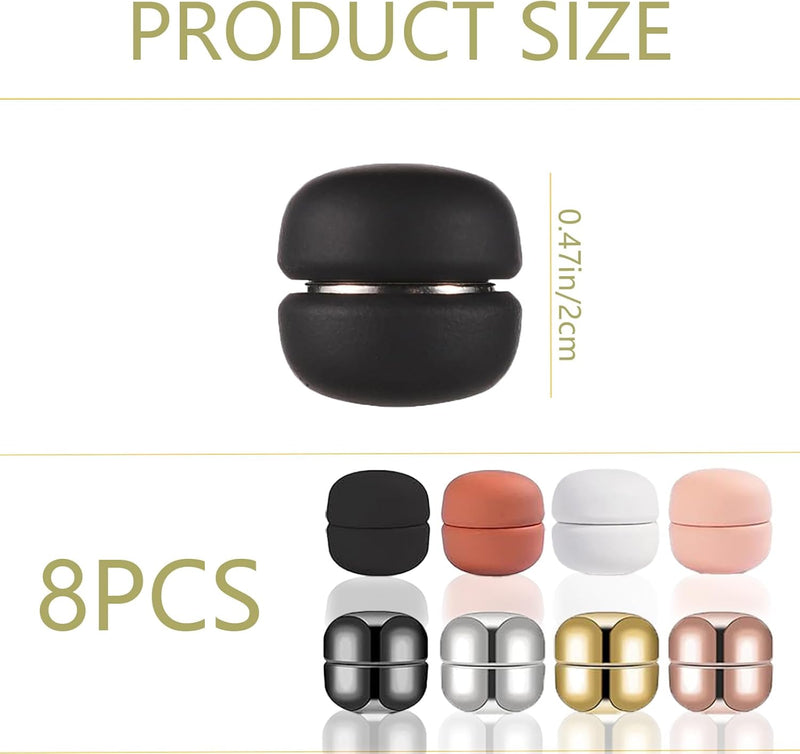 KUKUMAJI 8pcs Hijab Magnetic Pins,Pinless Magnetic Hijab Strong Magnets Buttons Scarf Clasp Pinless Brooch No-Snag Multi-Use Hijab Magnets for Clothes Women