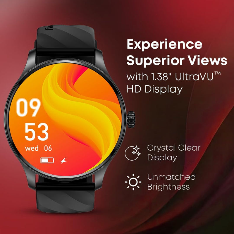 Fastrack Limitless FX1 Smartwatch with 1.38" HD Display|SingleSync BT Calling|AI Voice Assistant|100+ Sports Modes and Watchfaces|Upto 5 Day Battery Life