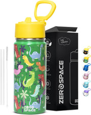 Water Bottle for Kids, 500ml Bottle for School, Stainless Steel Water Bottle for Kids, Double Wall Insulated Water Flask, BPA Free Steel Bottles (Green) - Green